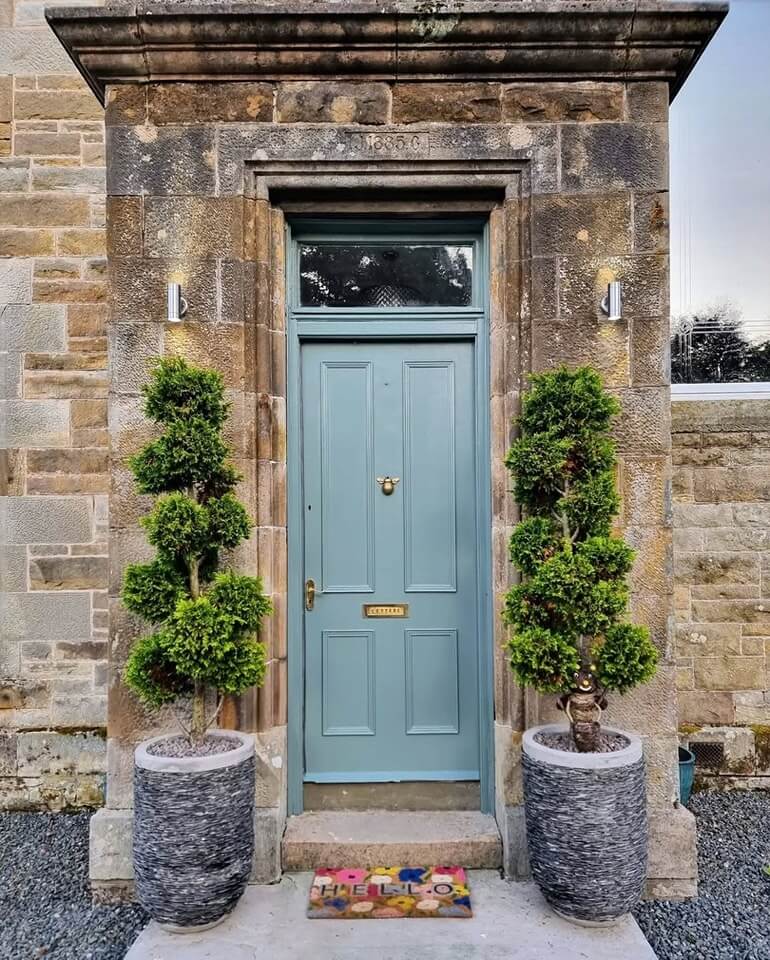 10. Soft and Refreshing: Light Blue for a Relaxing Entrance