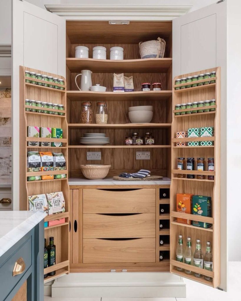 11. All-in-One Pantry with Built-In Beverage Storage