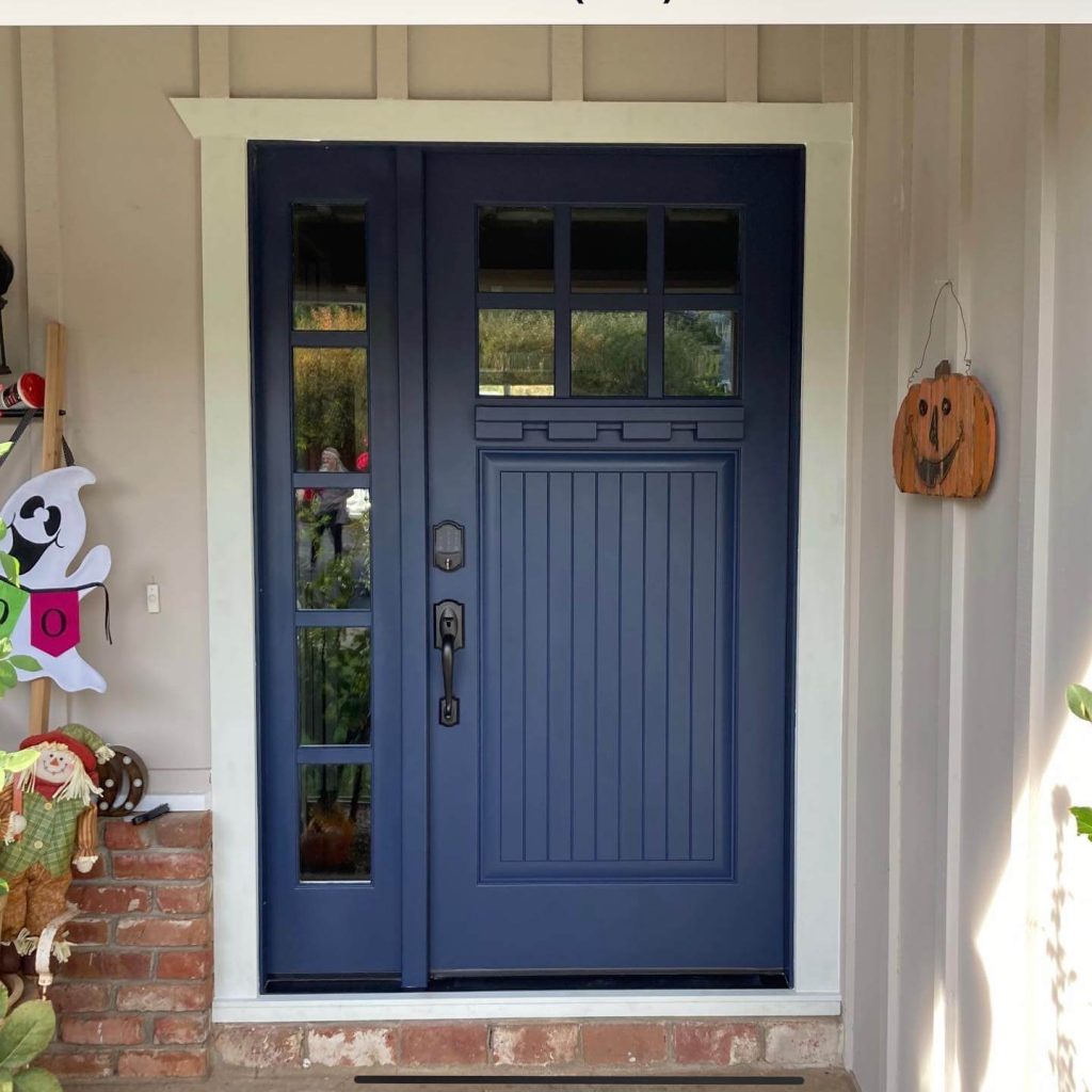 11. Classic Navy Blue for a Bold, Welcoming Look