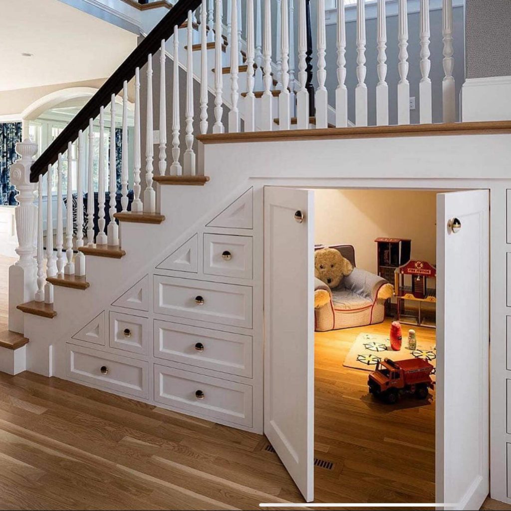 11. Secret Kids’ Hideaway with Built-In Drawers