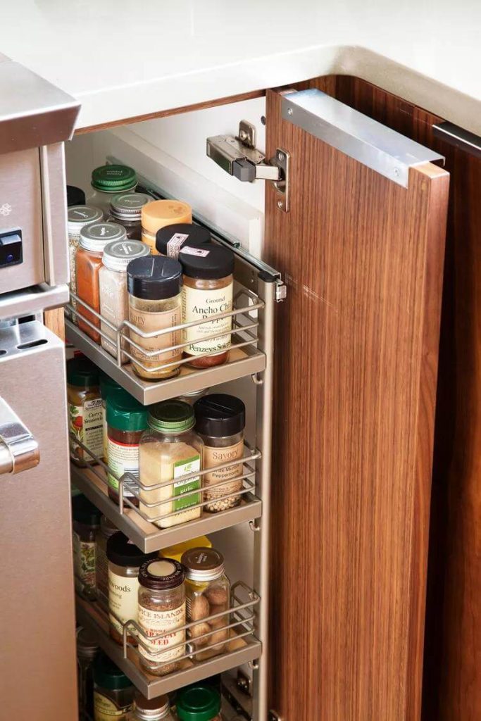 12. Convert Narrow Lower Cabinets into Vertical Spice Drawers