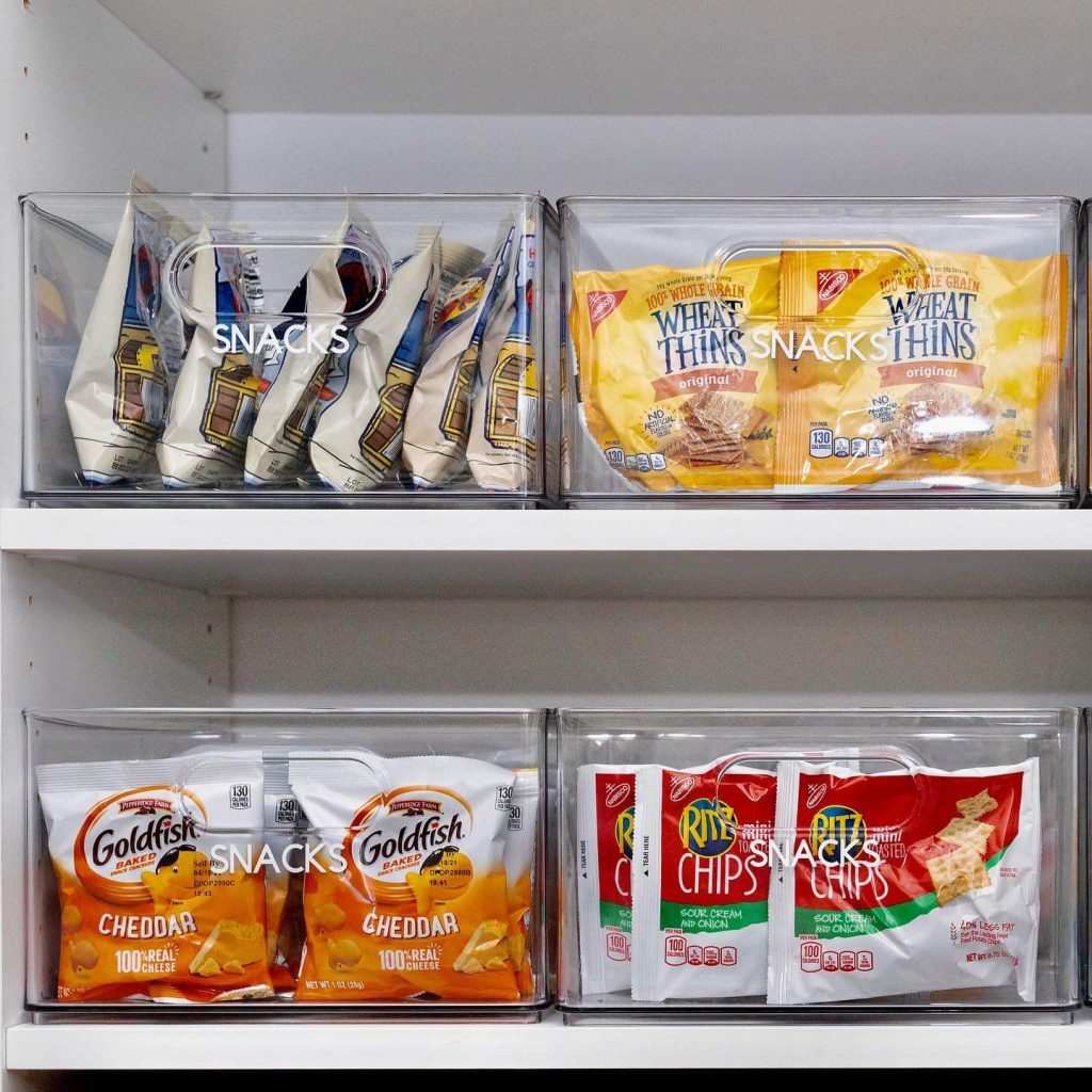 12. Clear Bins for Crispy Snacks