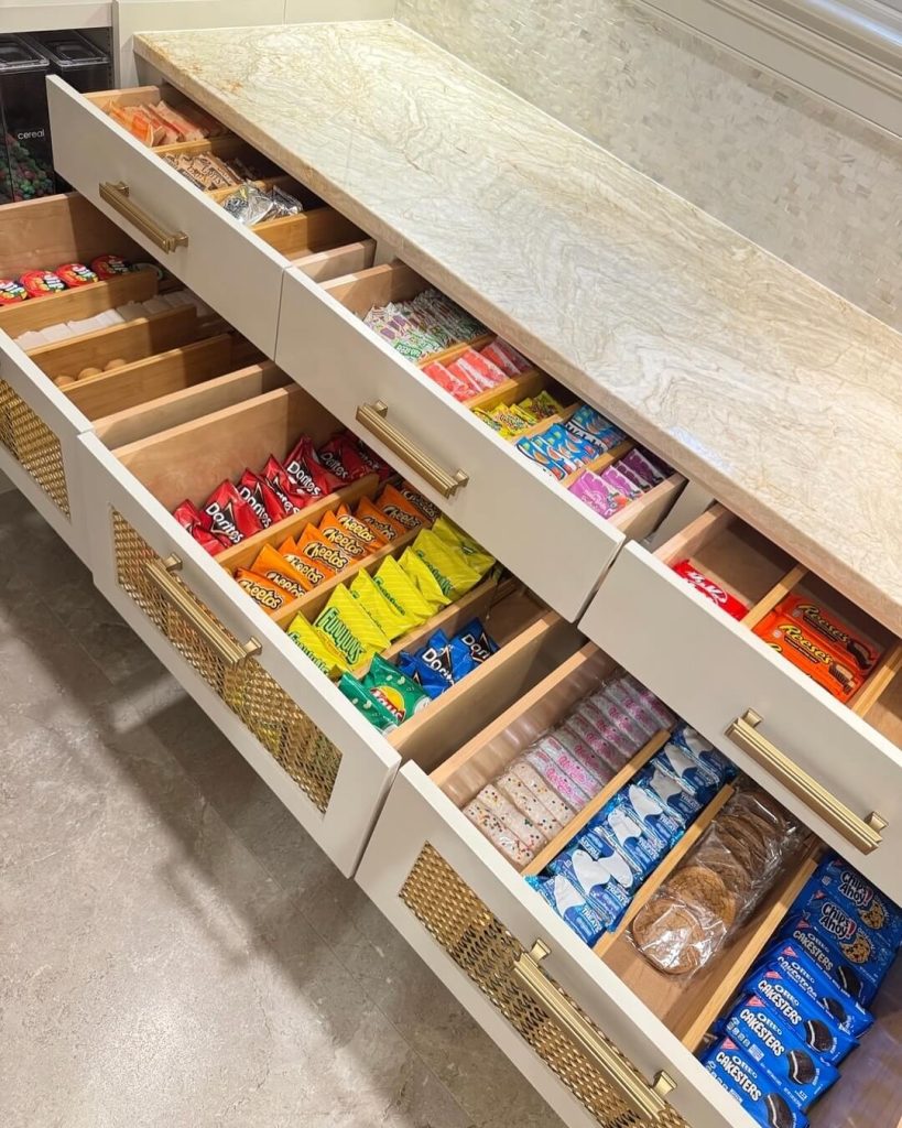 13. Bamboo Dividers for Neat Snack Storage