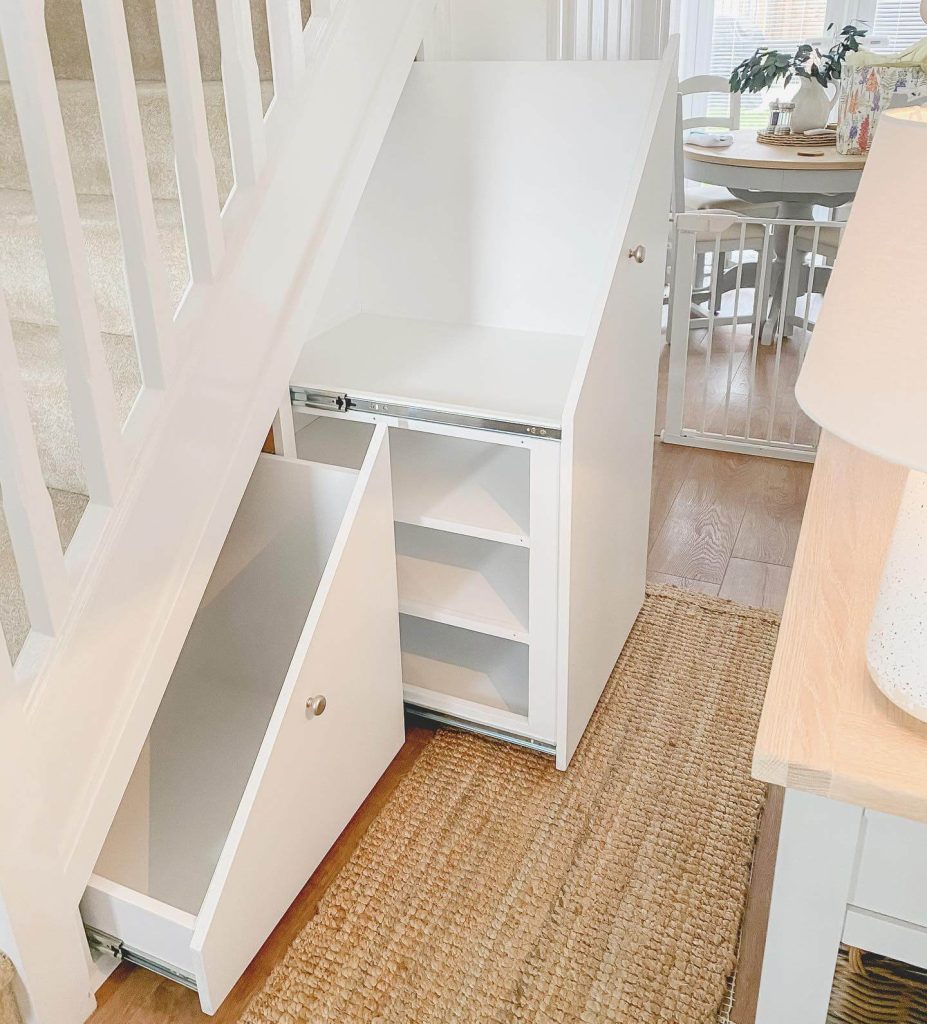 13. Minimalist Pull-Out Storage Bins