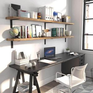 How to Style Office Wall Shelves for Peak Productivity
