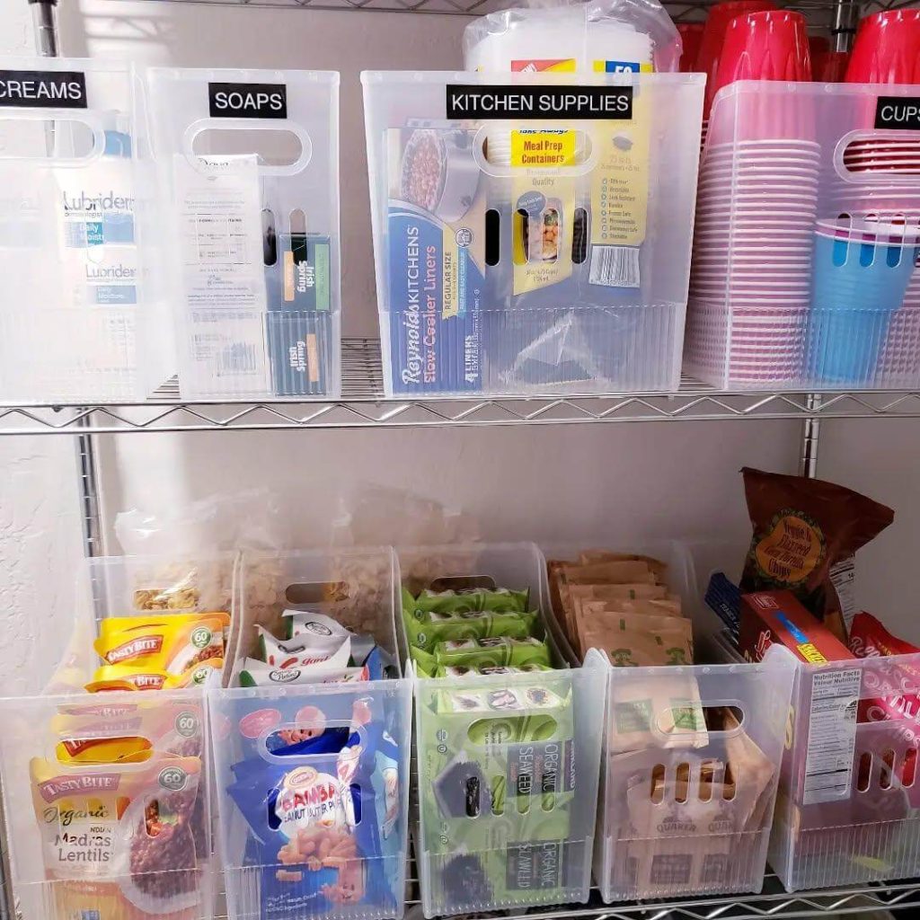 17. Organized Snack Bins for Variety