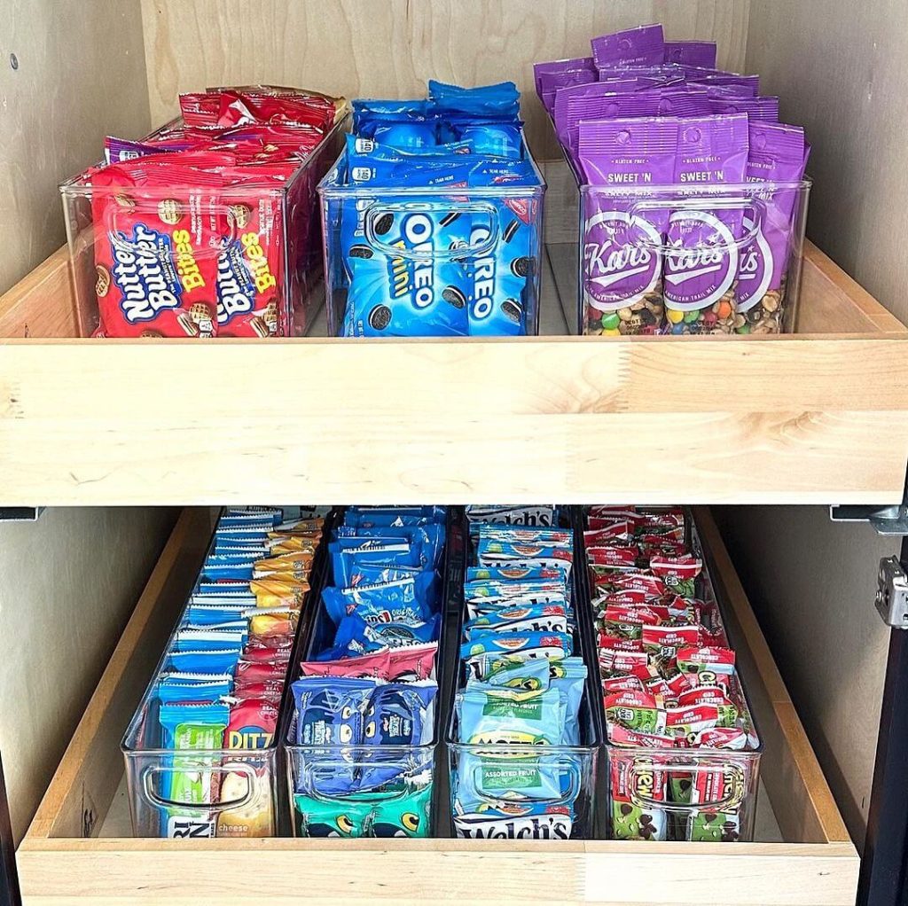 18. Stackable Containers for Individual Snack Packs