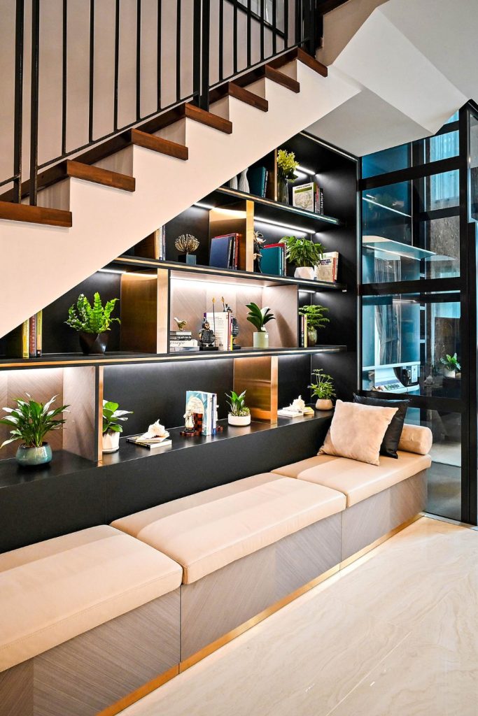 Modern Understairs Bookshelf Lounge