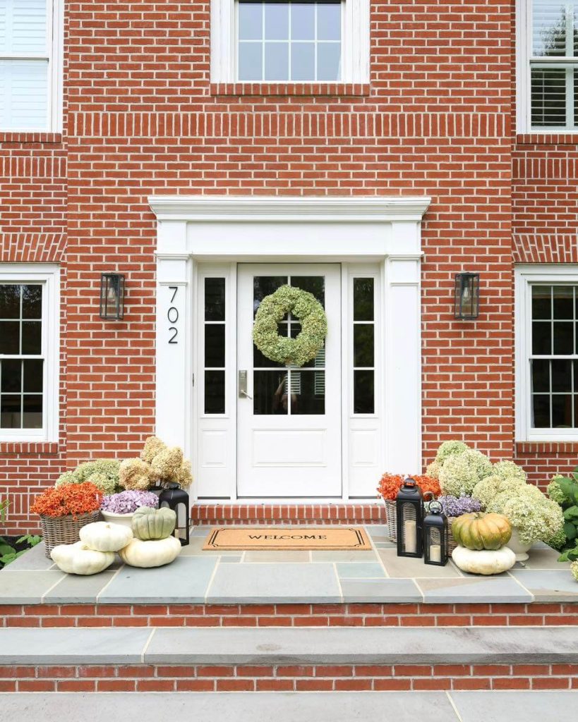2. Symmetry and Soft Tones with a Pumpkin Welcome