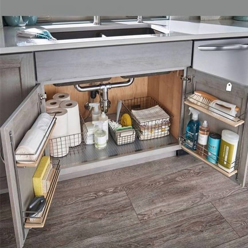 2. Door Racks and Wire Bins for Maximum Access