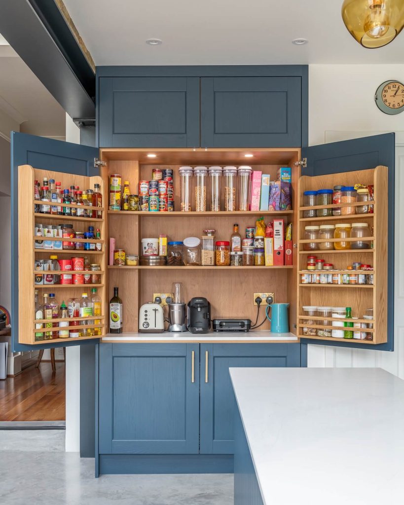 2. Compact Cabinet Pantry with Door Storage Innovation