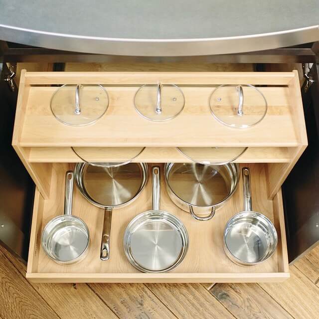 2. Install a Custom Lid Rack Inside a Drawer