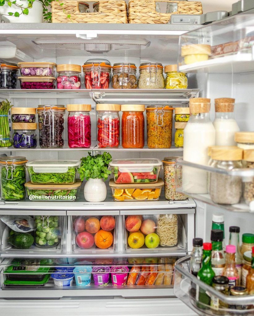 2. Vibrant and Functional Storage with Glass Jars