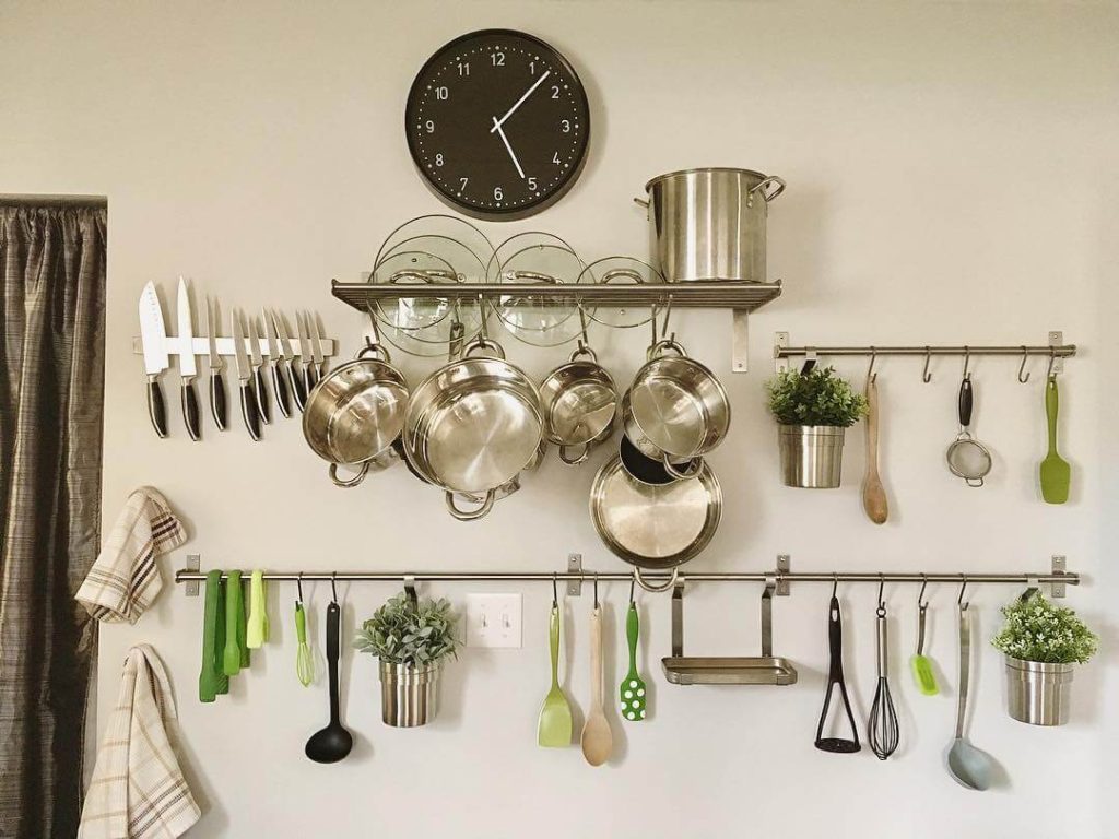 2. Wall-Mounted Rail Systems for Ultimate Organization