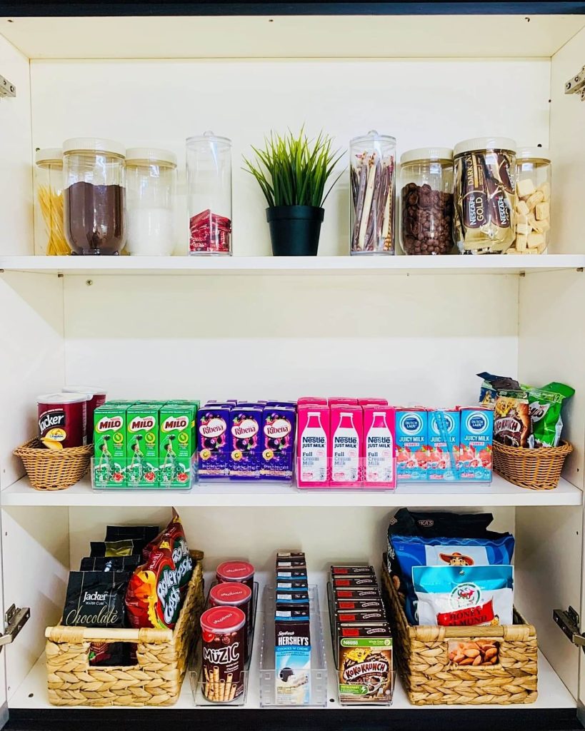 21. Baskets and Clear Containers for Balanced Organization