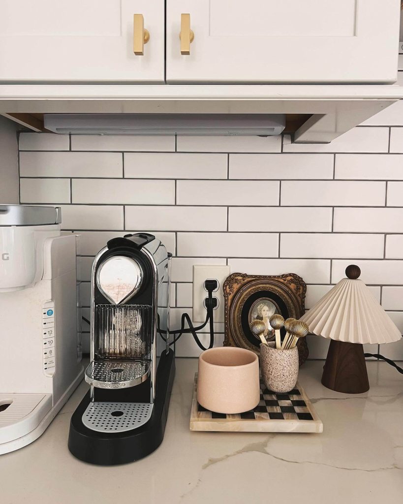 21. Modern Minimalist Nespresso Setup