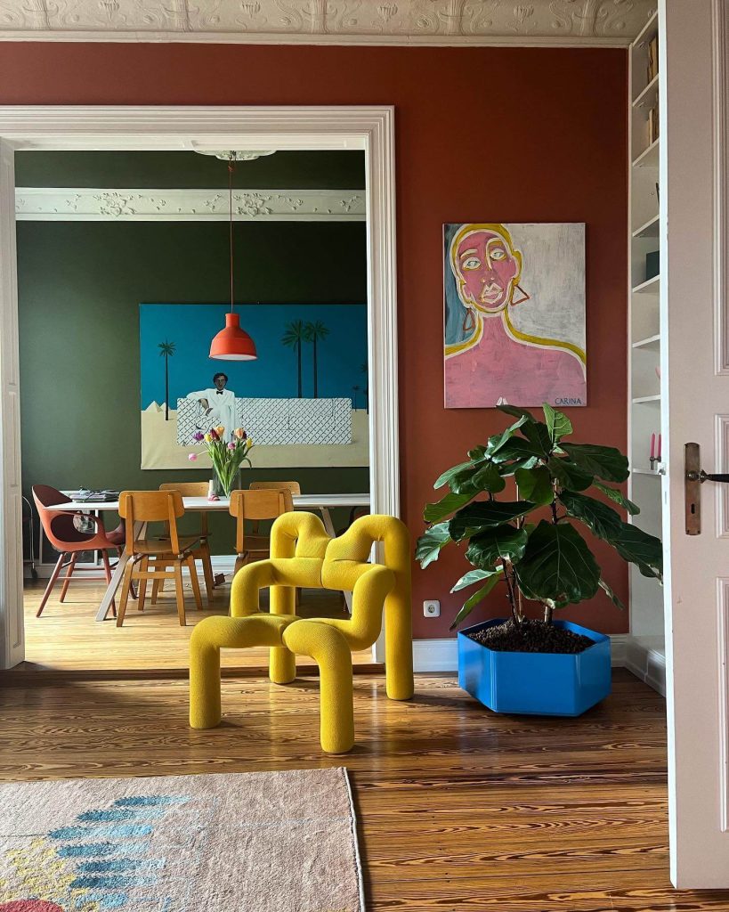 24. Vivid Accents in an Artistic Space