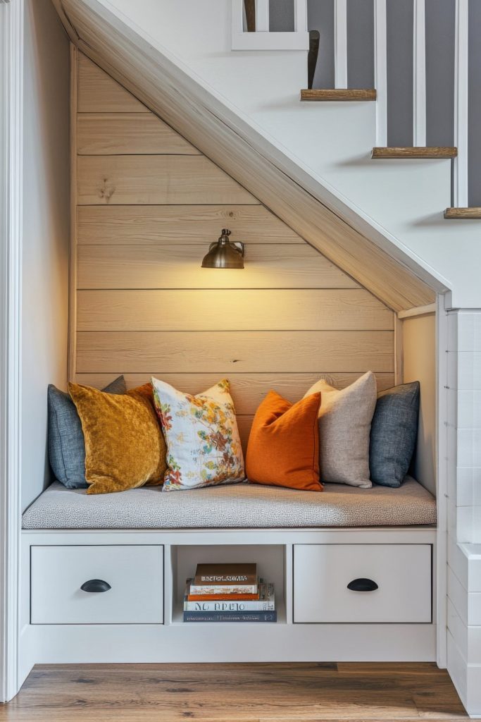 Cozy Understairs Reading Nook