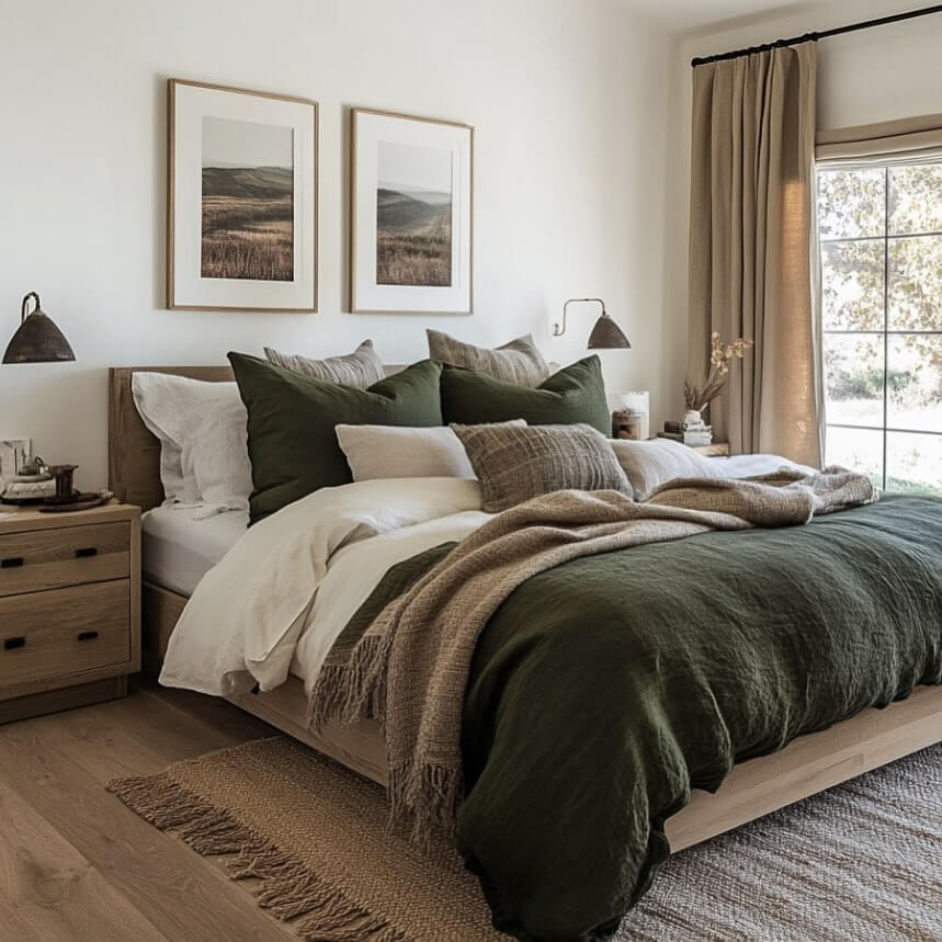 3. Earthy and Elevated with Deep Green Layers