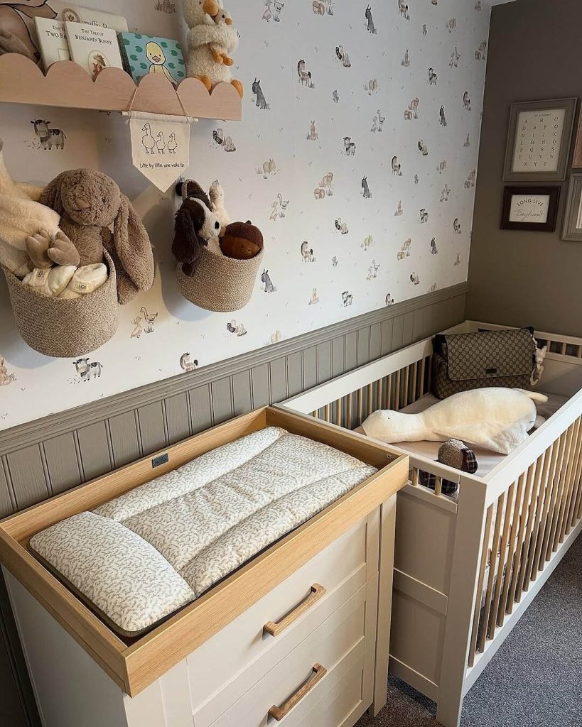 3. Dual Functionality with Matching Crib and Dresser Combo