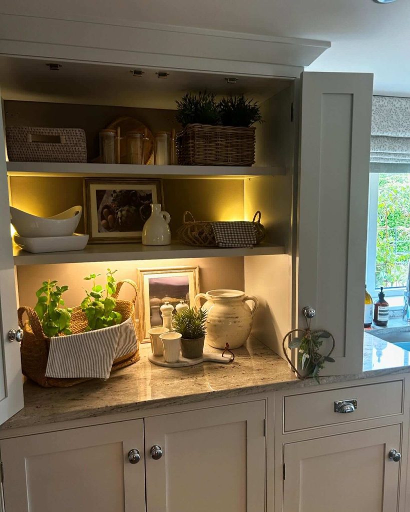 3. Blending Style and Storage in a Multi-Use Cupboard