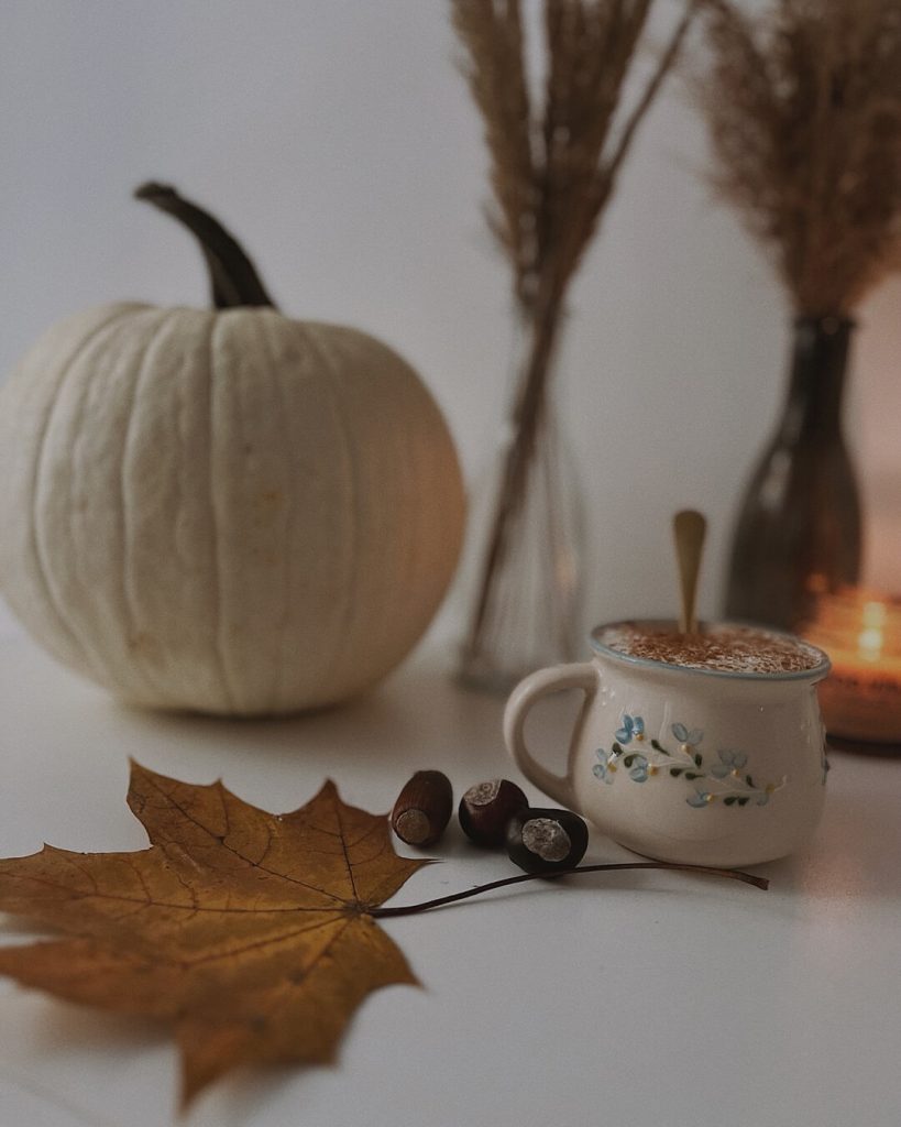 38. Set a Fall Mood with a Simple Coffee Station Moment