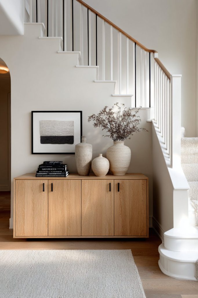Minimal Understairs Console Decor
