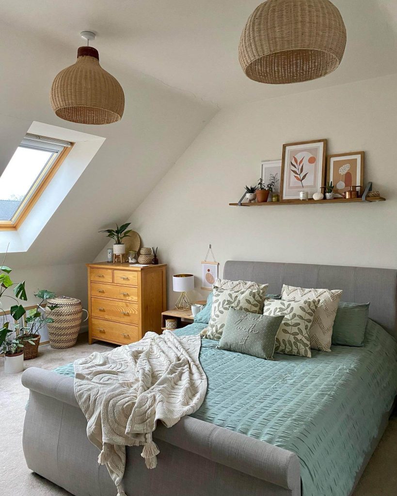 6. Natural Wood Shelf for a Serene Organic Look