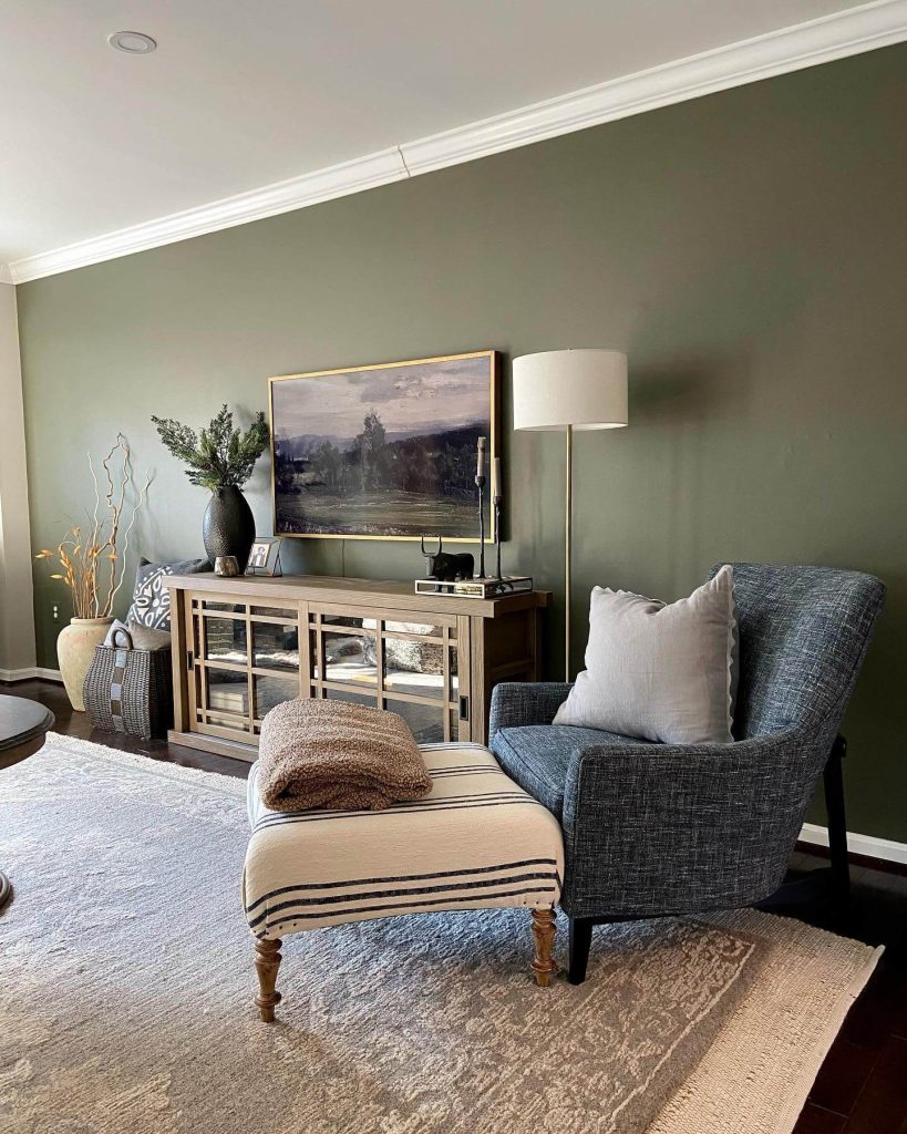 6. Earthy Olive Green: A Calming Yet Luxurious Touch