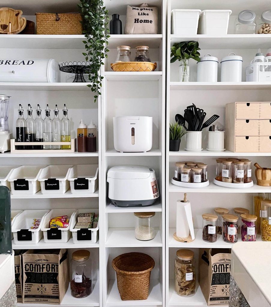 6. Smart Zoning: A Multi-Use Open Pantry with Vertical Focus