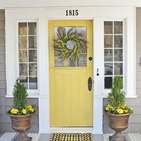 6. Sunny and Inviting: Yellow for a Happy Entrance
