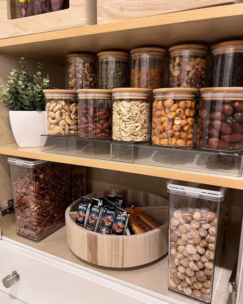 7. Glass Containers for Nuts and Seeds