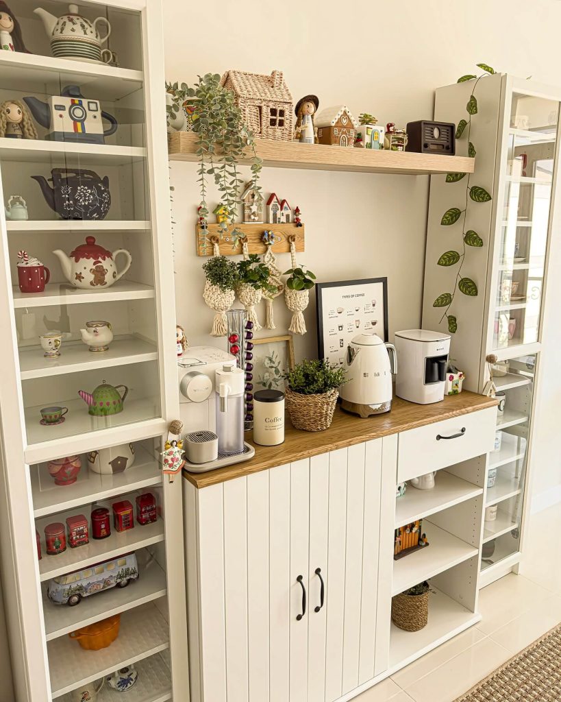 7. Whimsical Coffee Corner with Quirky Decor