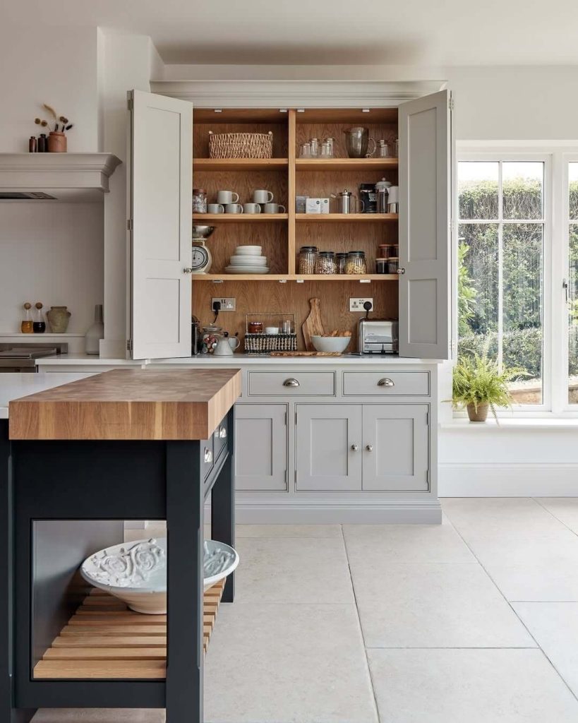 8. Country Chic Hutch-Style Pantry