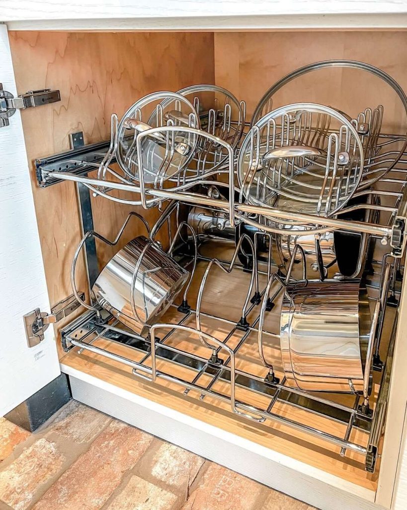 8. Install Pull-Out Chrome Racks for Seamless Access