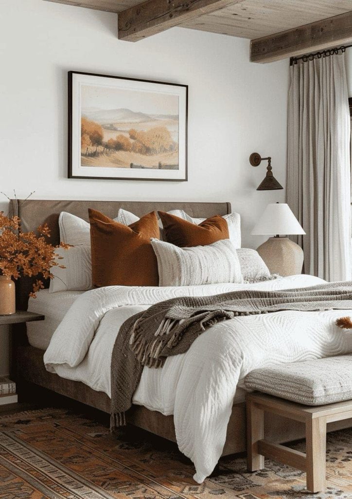 9. Warm Rust Tones and Woodsy Accents