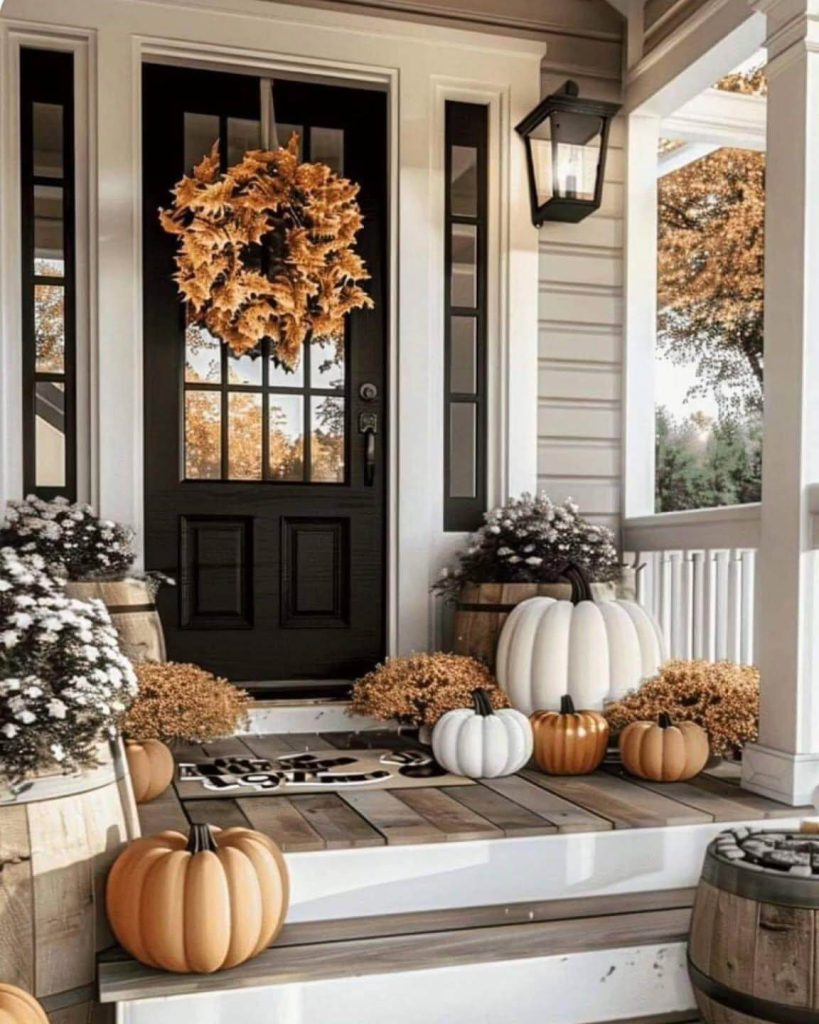 9. Make a Bold Statement with a Festive Front Porch