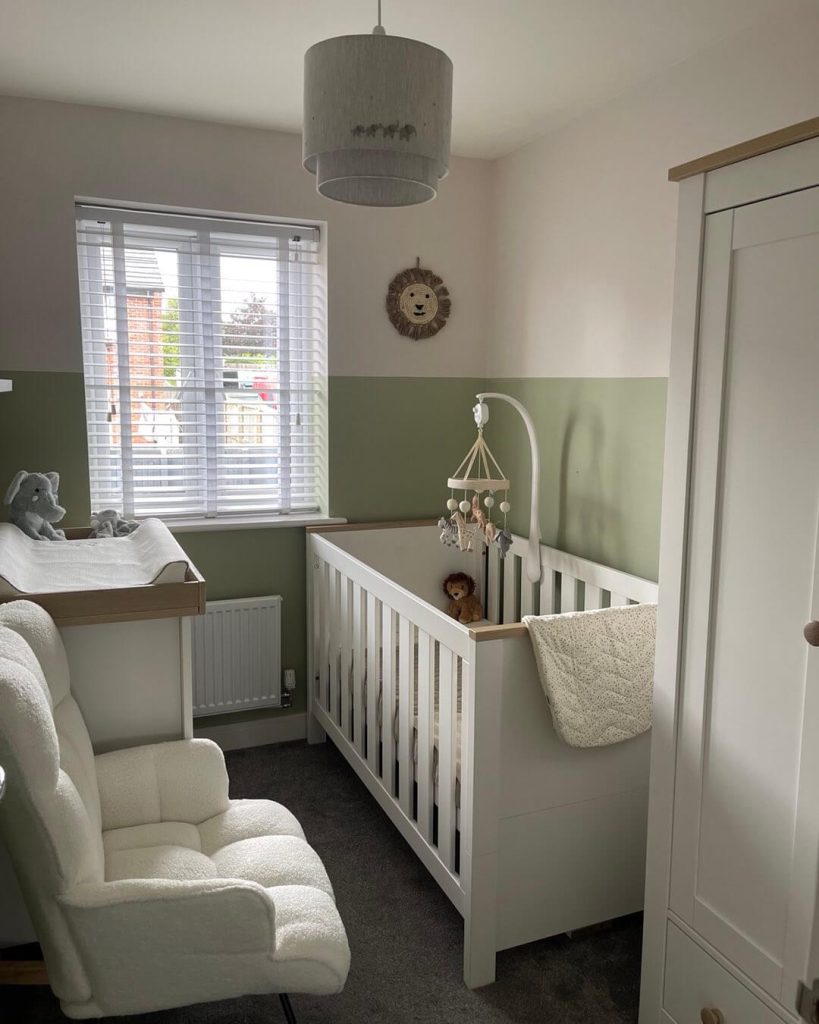 9. Keep It Classic with Two-Tone Walls and Plush Textures