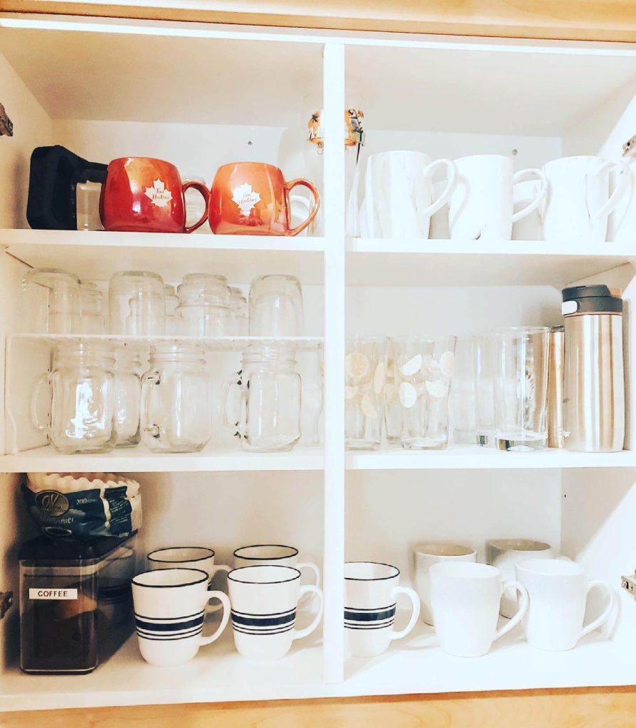 9. Maximize Vertical Clearance for Mug and Glass Storage
