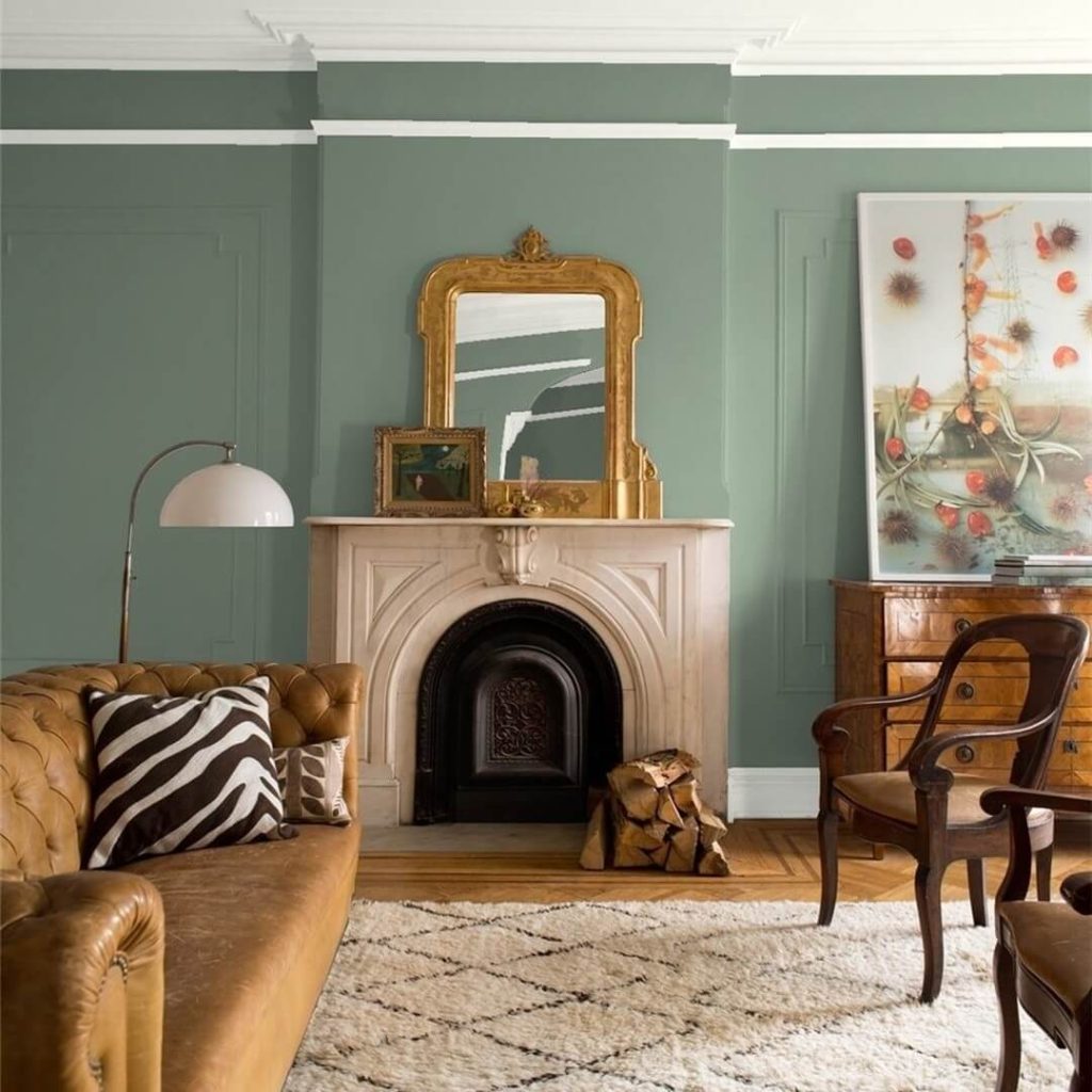 9. Muted Sage Green with Classic Elegance