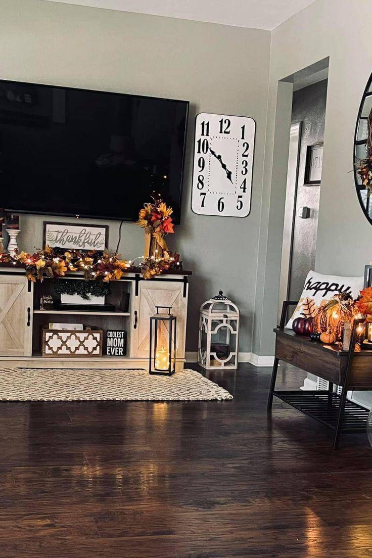 Thanksgiving TV Stand Decor Ideas to Cozy Up Your Living Room