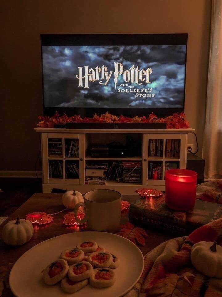 Cozy Movie Night Thanksgiving Setup