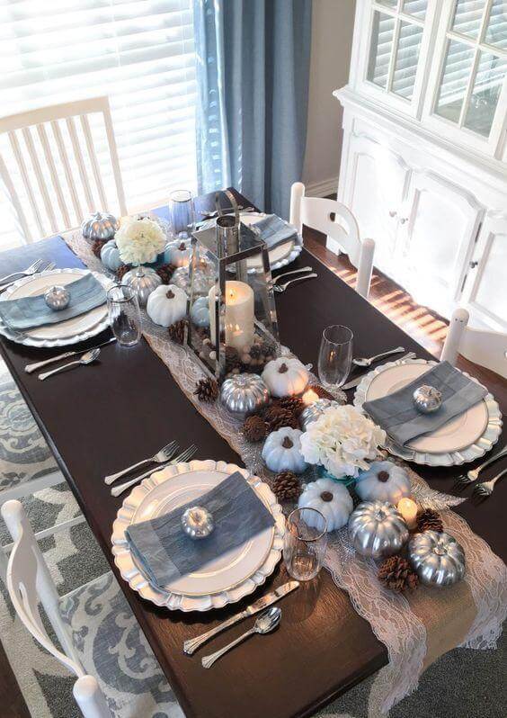 Classic Blue and White with Sunflower Accents