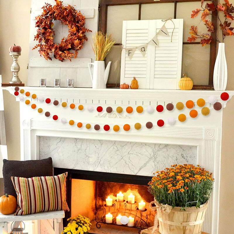 Cozy Mantel with Autumn Garland