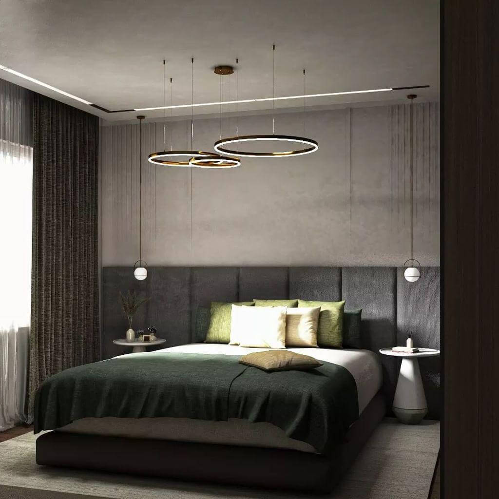 Muted Green Accents in a Contemporary Setting