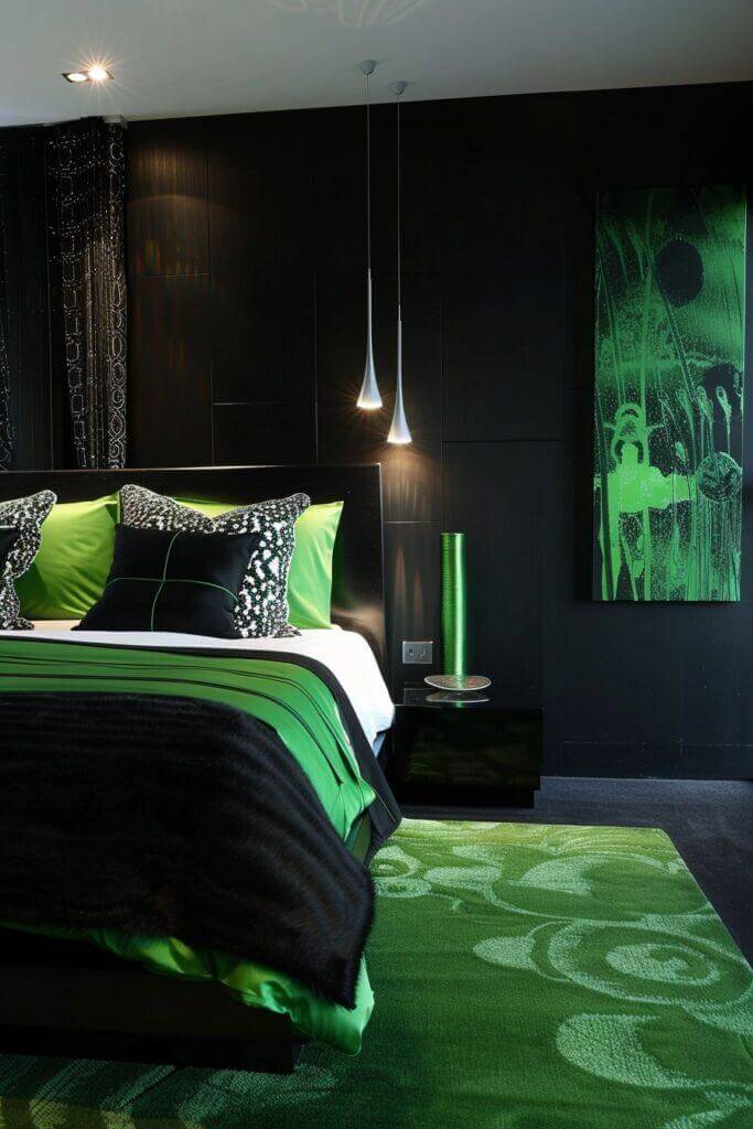 Vibrant Green Accents for a Bold Statement
