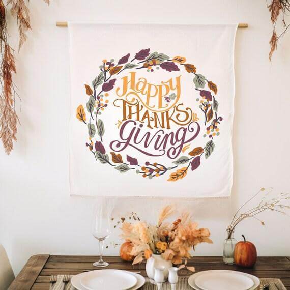Handcrafted Thanksgiving Tapestry